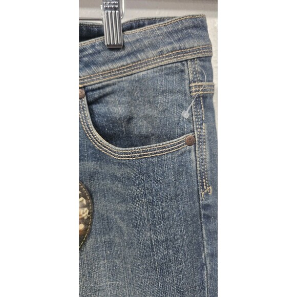 Paris Blues Women Junior Y2K Size 17 Stretch Light Wash Bootcut Mid Rise Jeans - Picture 2 of 15